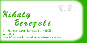 mihaly berczeli business card